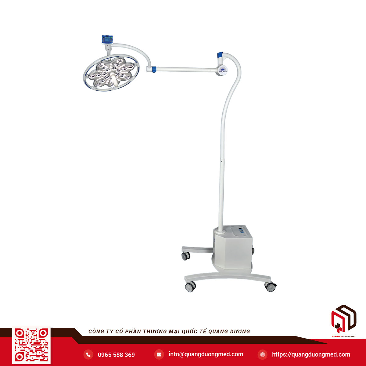 Model: EMALED 300M - Đèn phẫu thuật di động có pin dự phòng